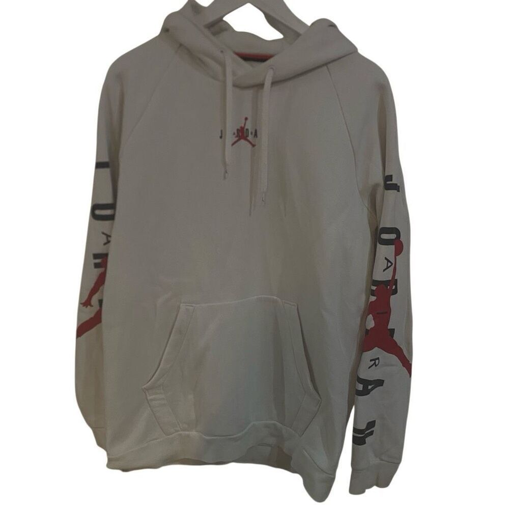 Jordan Air white red hoodie medium see photos